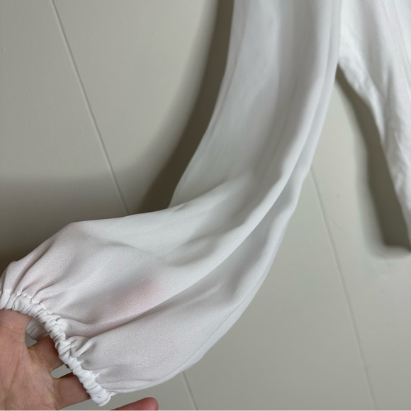 Michael Michael Kors Women long-sleeve top with chiffon sleeves White Size M - Picture 5 of 8